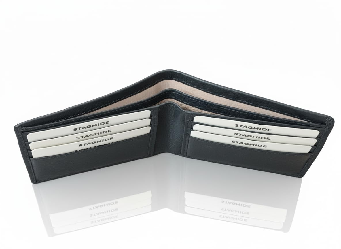 STAGHIDE Wallet for Men | Wallets Men with RFID Blocking | Mens Wallet Leather, Classic Design