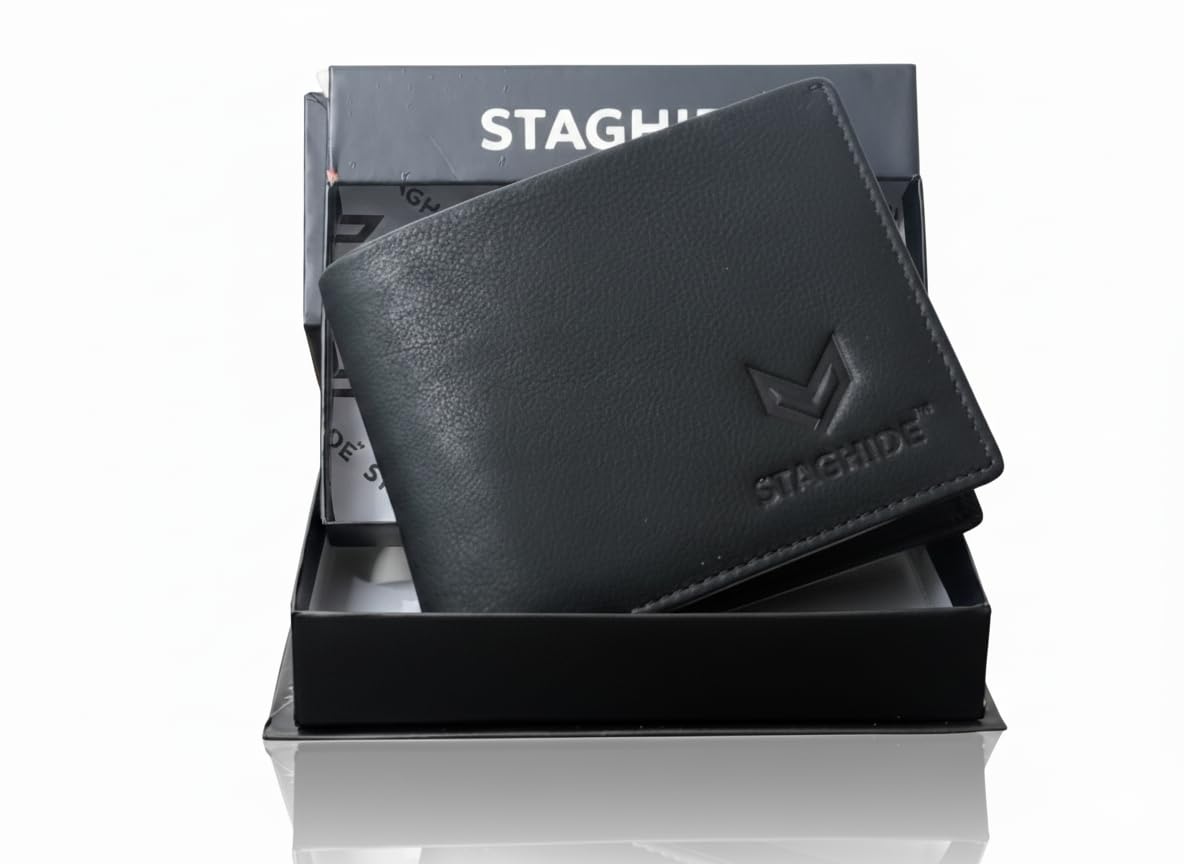 STAGHIDE Wallet for Men Under ₹1000 | Soft PU Leather Bifold Wallet | Slim, Durable & Lightweight | Stylish Gents Wallet for Daily Use