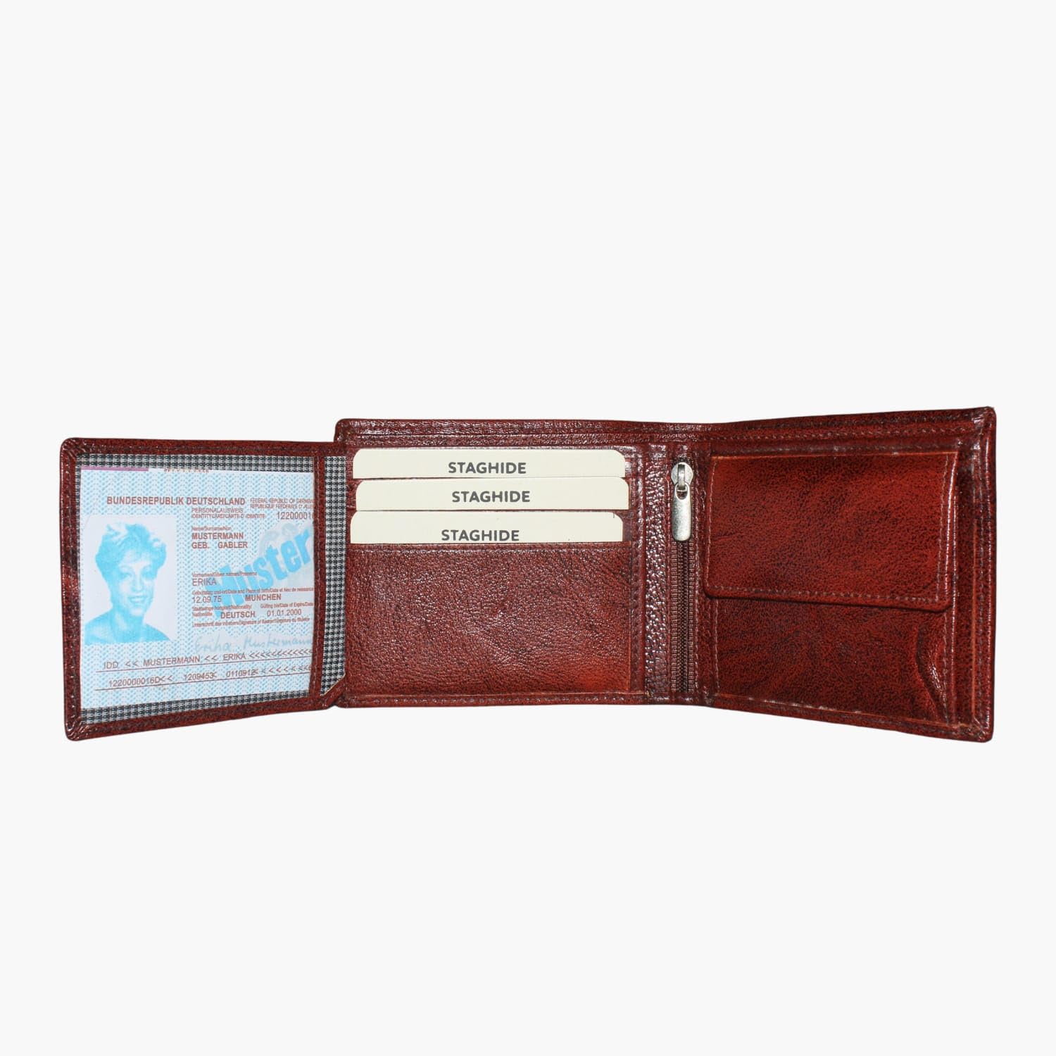 Men's Brown Genuine Leather Wallet | Branded Quality Wallet for Men with RFID Blocking | Mens Gift Set