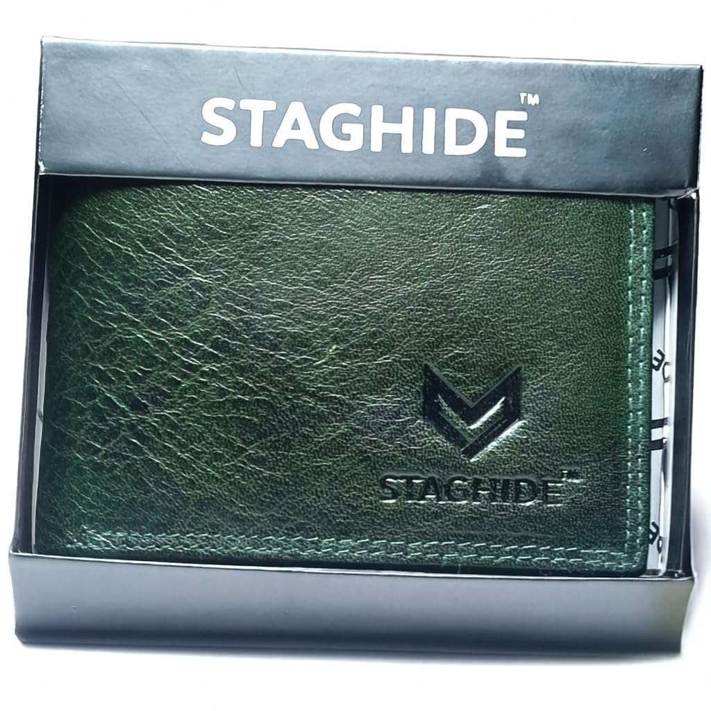 Men’s Genuine Leather Wallet | Slim & Stylish Bifold Wallet with RFID Protection | Gents Wallet with Coin Pocket & Multiple Card Slots |